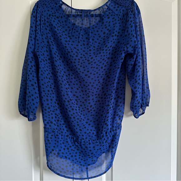 Mesh polka dot blouse - Picture 6 of 7